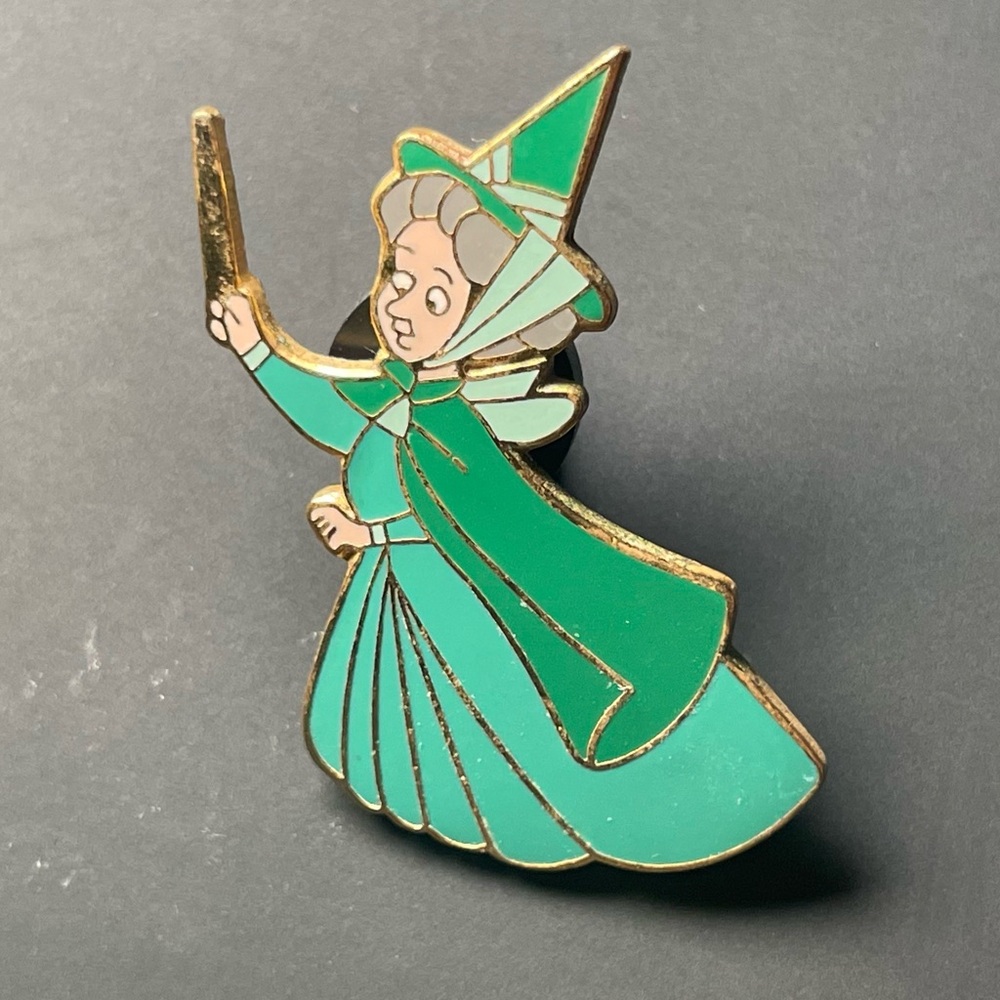 Sleeping Beauty Fauna Fairy Vintage Disney Enamel Trading Pin